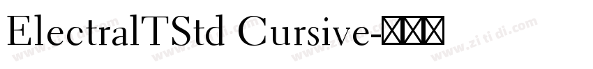 ElectralTStd Cursive字体转换